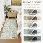 2x6 Hallway Runner Rug Non-Slip Washable, Abstract Soft Kitchen Runner Rugs - Image 4