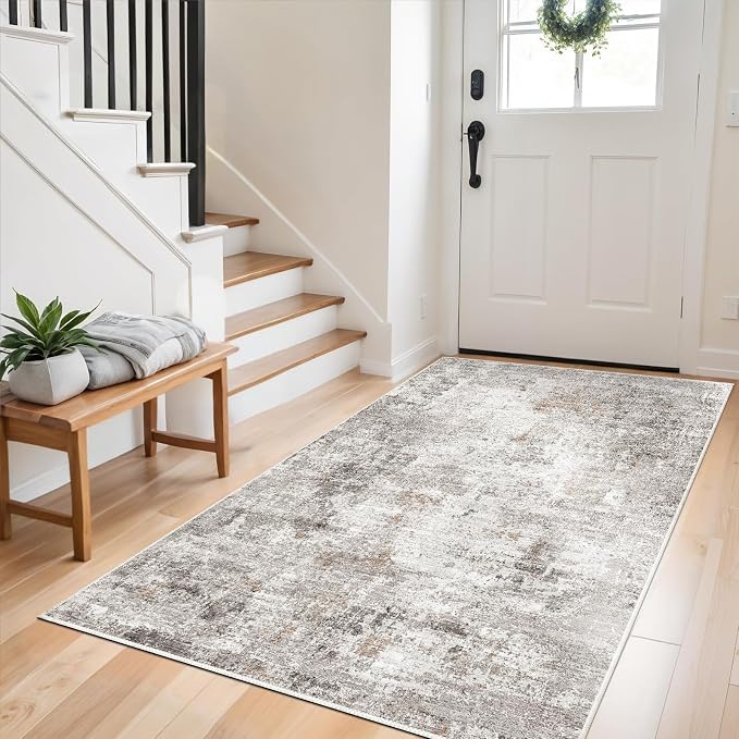 4x6 Washable Entryway Rug – Non-Slip Low-Pile Small Area Rug by ZHXXUJ