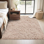 4x6 Area Rug for Living Room:Ultra Soft Fluffy Shag Beige Rugs, Large Fuzzy - Image 4