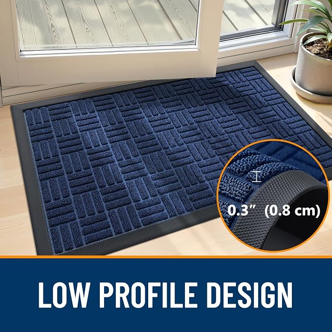 OLANLY Front Door Mat Outside Entrance 71x47, Heavy Duty Sturdy Natural Rubber - Image 5