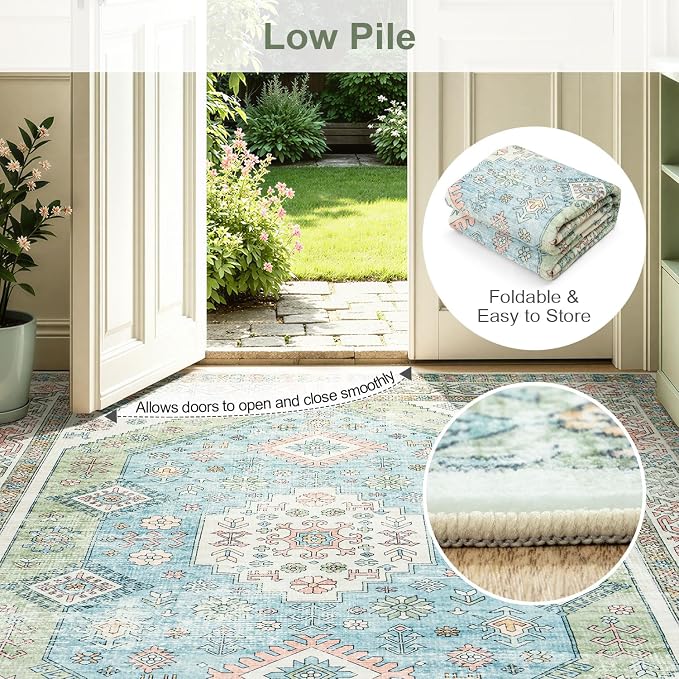Lofus Vintage Living Room Rugs 5x7, Soft Machine Washable Area Rug - Image 7