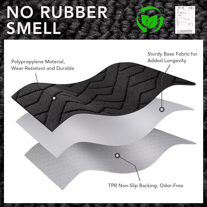 hicorfe Front Door Mat Indoor Entrance, Stain and Fade Resistant, Non Slip - Image 7