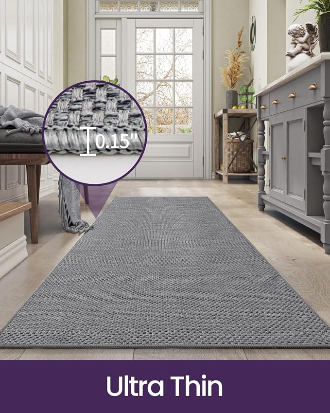 DEXI Hallway Runner Rug 2'4"x8', Non Slip Rubber Backed Runners Carpet - Image 4
