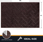 PURRUGS Easy Care Area Rug 6ft x 9ft, Non-Slip Machine Washable Entry Rug - Image 2