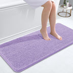 OLANLY Bathroom Runner Rugs 47x20, Soft Absorbent Chenille Bath Rugs, Rubber by OLANLY