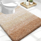 OLANLY Luxury Toilet Rugs U-Shaped 24x20, Extra Soft and Absorbent Microfiber by OLANLY