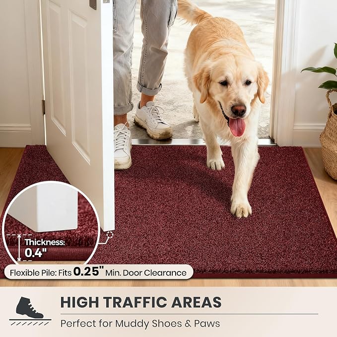 PURRUGS Dirt Trapping Door Mat 34" x 59", Non-Slip Machine Washable Entryway Rug - Image 6