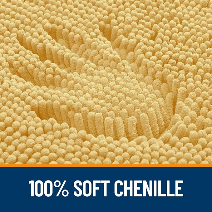 OLANLY Bathroom Runner Rugs 70x24, Extra Soft Absorbent Chenille Bath Rugs - Image 3