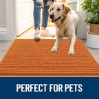 OLANLY Dog Door Mat for Muddy Paws 44x24, Ultra Absorbent Chenille Mud Doormat - Image 6