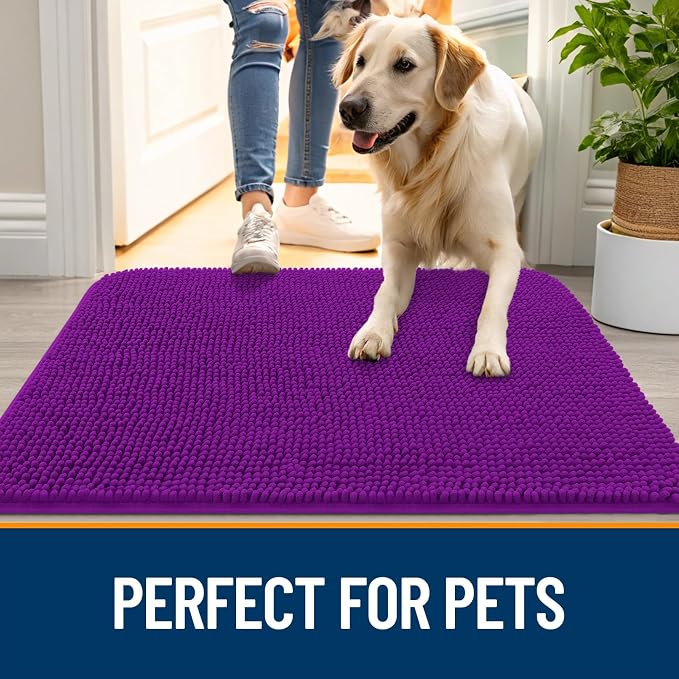 OLANLY Dog Door Mat for Muddy Paws 40x24, Absorbs Moisture and Dirt, Absorbent - Image 6