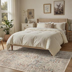 DCX Beige 8x10 Area Rugs, Machine Washable Non Slip Stain Resistant Soft - Image 8