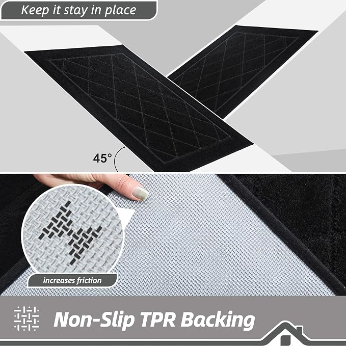 BEQHAUSE Dirt Trapper Door Mat 20" x 32", Doormat Non-Slip Entryway Rugs - Image 5