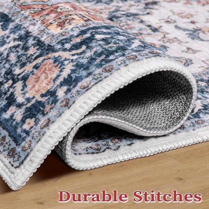 SERISSA 10x12 Area Rugs for Living Room, Large Washable Non-Slip Boho Rug - Image 7