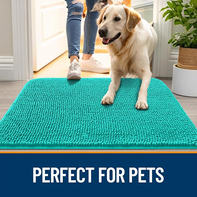 OLANLY Dog Door Mat for Muddy Paws 36x24, Absorbs Moisture and Dirt, Absorbent - Image 6