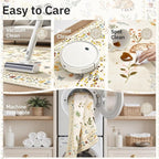 Soalmost Cat 5x7 Area Rugs for Living Room, Machine Washable Animal Floral - Image 7