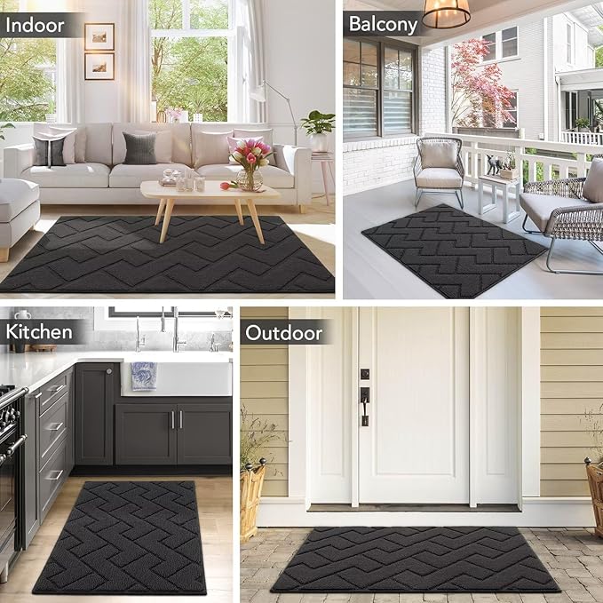 hicorfe Front Door Mat Indoor Entrance, Stain and Fade Resistant, Non Slip - Image 8