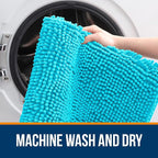OLANLY Bathroom Rugs 35x24, Extra Soft Absorbent Chenille Bath Rugs, Rubber - Image 5