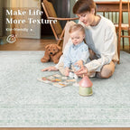 5x7 Area Rugs for Living Room: Washable Vintage Floral Rug Low Pile Non-Slip - Image 5
