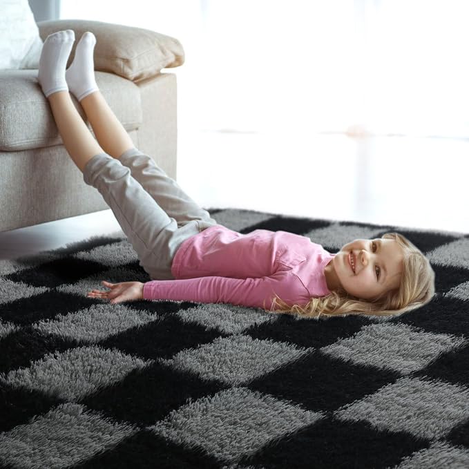 KICMOR Area Rugs for Bedroom, Indoor Fuzzy Shaggy Plush Rug for Kids Boys Girls - Image 7