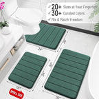 OLANLY Memory Foam Bath Mat 40x32, Super Soft Absorbent Bathroom Rugs, Quick Dry - Image 2