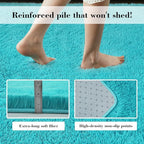 Teal Blue Rug Fluffy Rugs, 4x6 Teal Area Rugs - Image 4