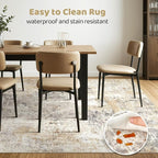 6x9 Area Rugs Living Room: Large Washable Abstract Modern Soft Rug Stain - Image 6