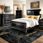 RELEANY Washable Area Rugs 5'x7' Non-Slip Modern Abstract Soft - Image 2