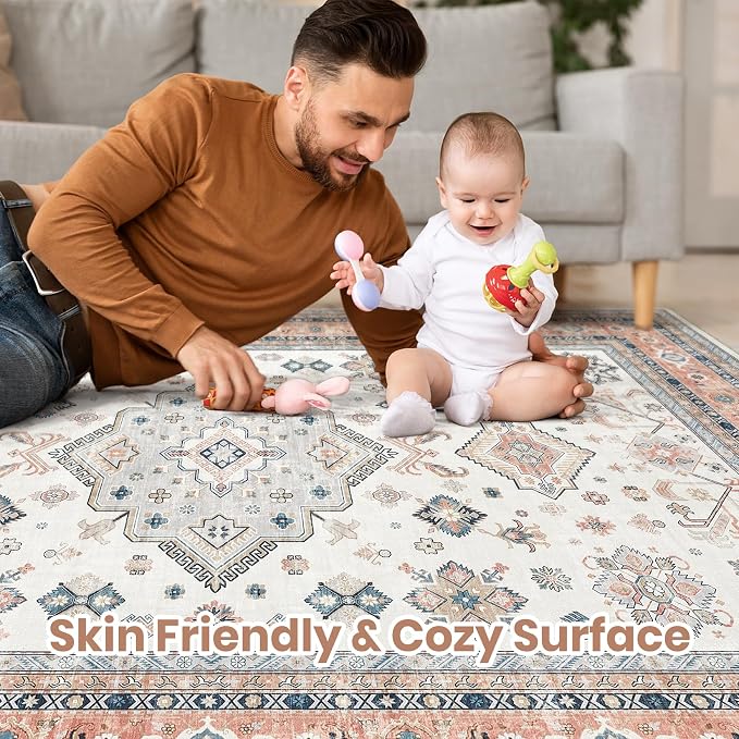 Vintage Living Room Area Rug 8x10 - Image 3