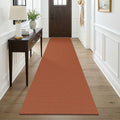 KOZYFLY Orange Runners for Hallway 3x9, Wide Washable Runner Rug, Woven Non by KOZYFLY