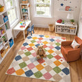 jinchan Macy 6x9 Kids Area Rug for Classroom Modern Colorful Nursery Rug by JINCHAN