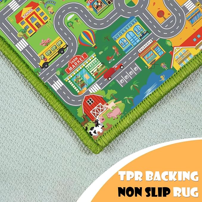 Car Rugs for Kids Toy Cars, Kids Play Rug - Image 4
