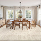 8x10 Area Rugs for Living Room: Vintage Boho Neutral Washable Rug Indoor Soft - Image 3