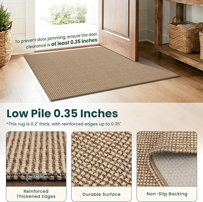 KOZYFLY Boho 2x12 Runners Rugs for Hallway, Long Washable Runner Rug, Woven Non - Image 4