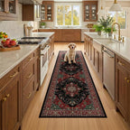 RELEANY Area Rugs Runner 2'x8' Washable Non-Slip, Floral Vintage Distress by RELEANY