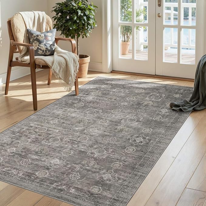Rugxara 3x5 Rug for Entryway Bedroom, Vintage Retro Boho Throw Rug, Non Slip & by Rugxara
