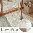 DCX 5x7 Vintage Rug, Machine Washable Stain Resistant Distressed Beige Rug - Image 8