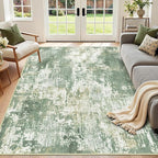 RELEANY Washable Area Rugs 9'x12' Non-Slip Modern Abstract Soft by RELEANY
