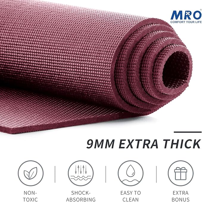 MRO Extra Large Yoga Mat, Soft for Women and Men Fitness, stretching - Image 3