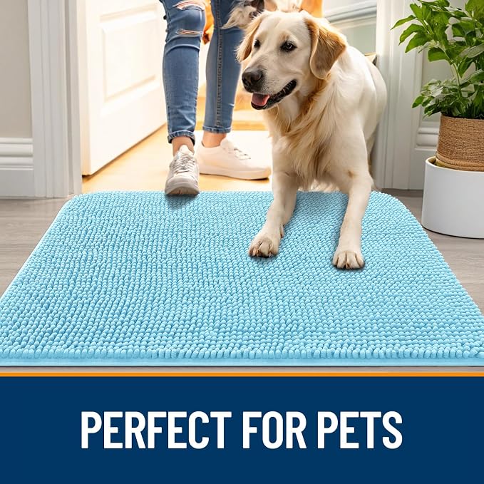 OLANLY Dog Door Mat for Muddy Paws 45x27, Absorbs Moisture and Dirt, Absorbent - Image 6