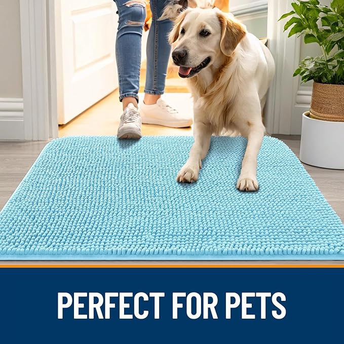 OLANLY Dog Door Mat for Muddy Paws 44x32, Absorbs Moisture and Dirt, Absorbent - Image 6