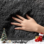 Ophanie 6x9 Black Rugs for Living Room, Large Fluffy Shag Fuzzy Plush Soft Area - Image 2