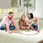 Ultra Soft Rug for Living Room, 8X10 Fluffy Shag Area Rug for Bedroom, Modern - Image 2