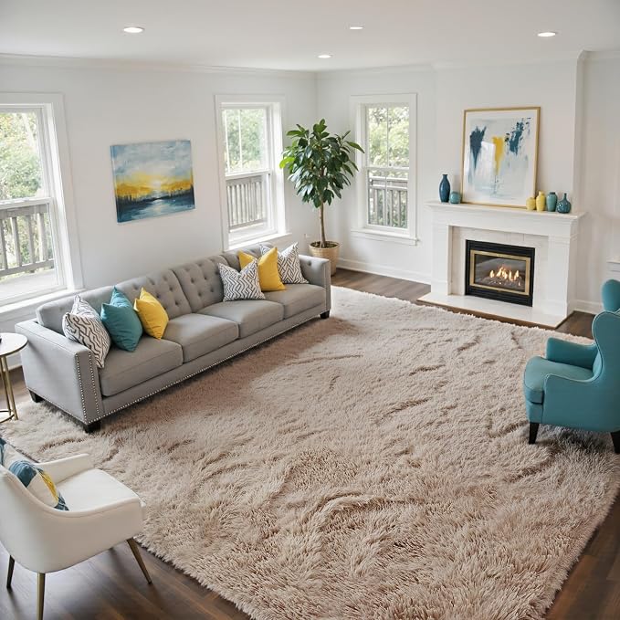 yongyangjuxin Fluffy Rug Shag Area Rug, Large Shag Area Rugs by Yongyangjuxi