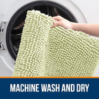OLANLY Small Bathroom Rugs 24x16, Extra Soft Absorbent Chenille Bath Rugs - Image 6