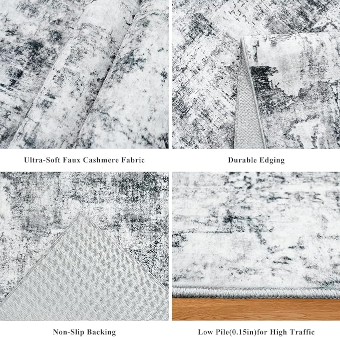 12x12ft Square Living Room Rug – Non-Slip Washable Extra Large Floor Carpet - Image 4