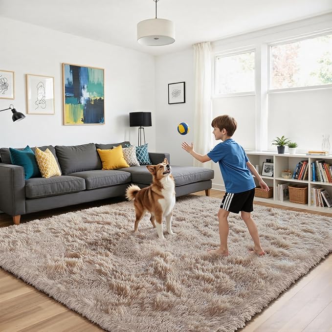 yongyangjuxin Fluffy Rug Shag Area Rug, Large Shag Area Rugs - Image 4