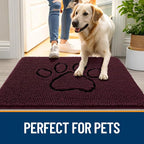 OLANLY Dog Door Mat for Muddy Paws 30x20, Paw Print Design, Absorbs Moisture - Image 6