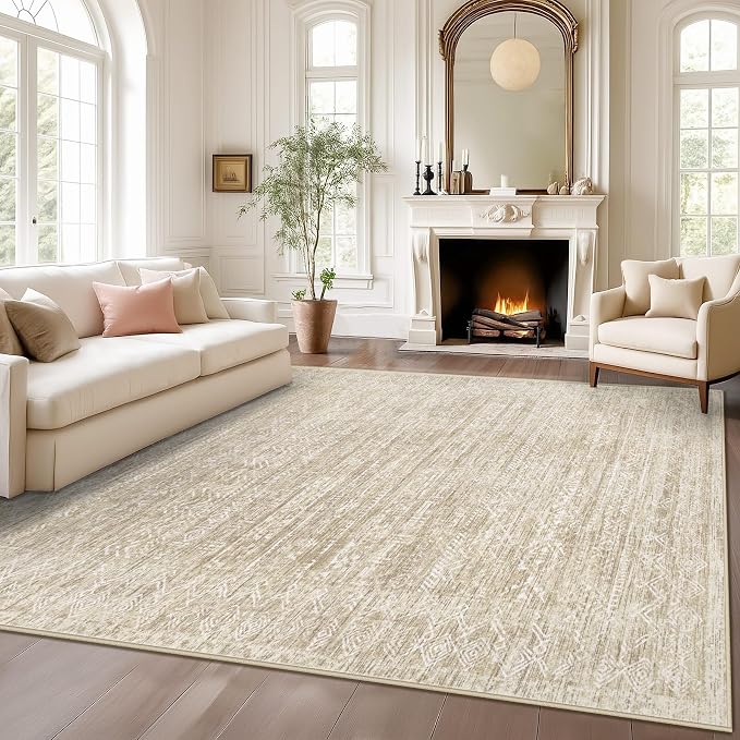 Washable Rug 6x9 Area Rugs: Modern Geometric Rugs - Image 7