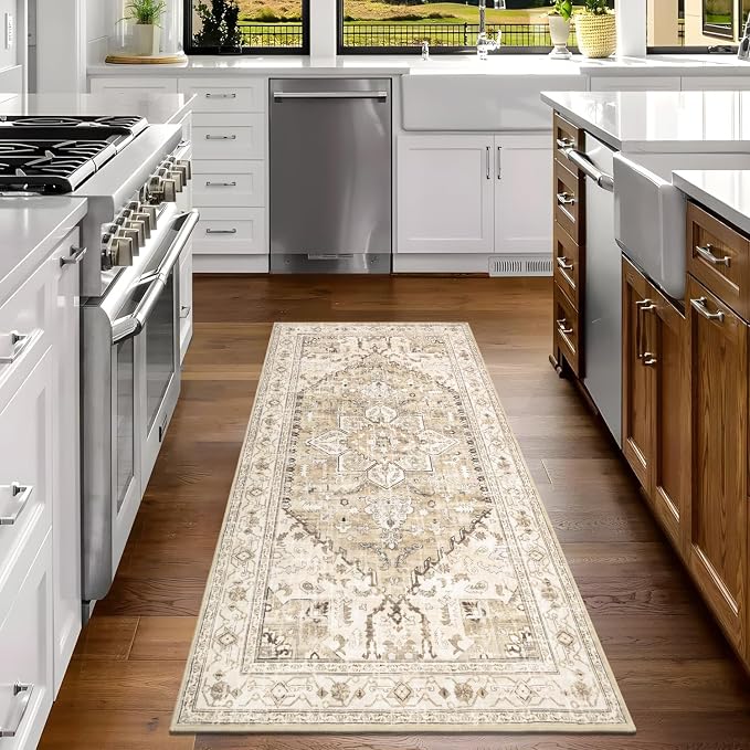 Yamaziot Washable Runner Rug, 3x6 Non-Slip Boho Vintage Hallway Rug - Image 9
