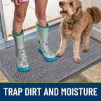 Smiry Dog Door Mat for Muddy Paws 54x24, Absorbent Dirt Trapper, Non-Slip - Image 3
